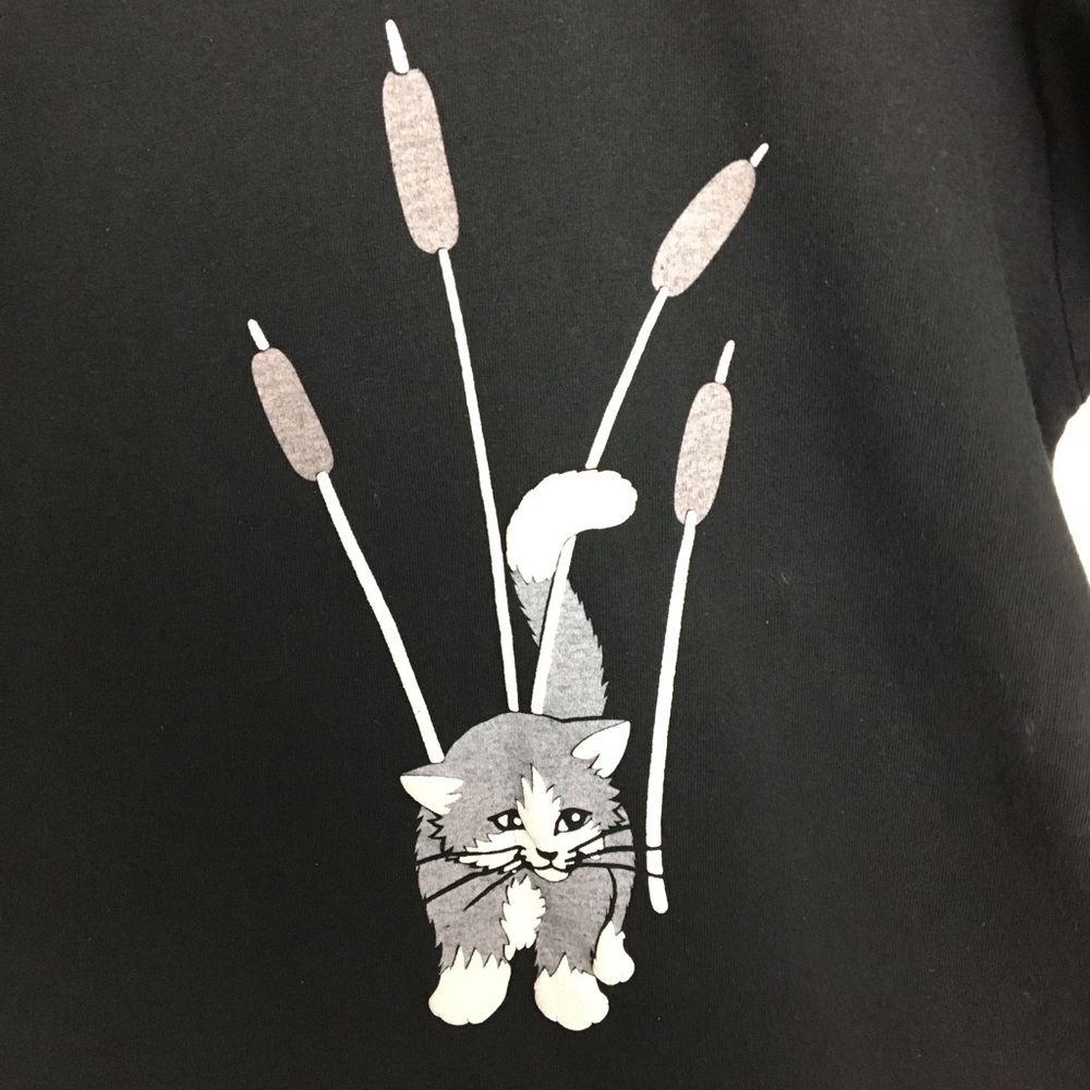 Vintage 80s Scarab San Francisco Cats Cattail Top - Picture 6 of 6